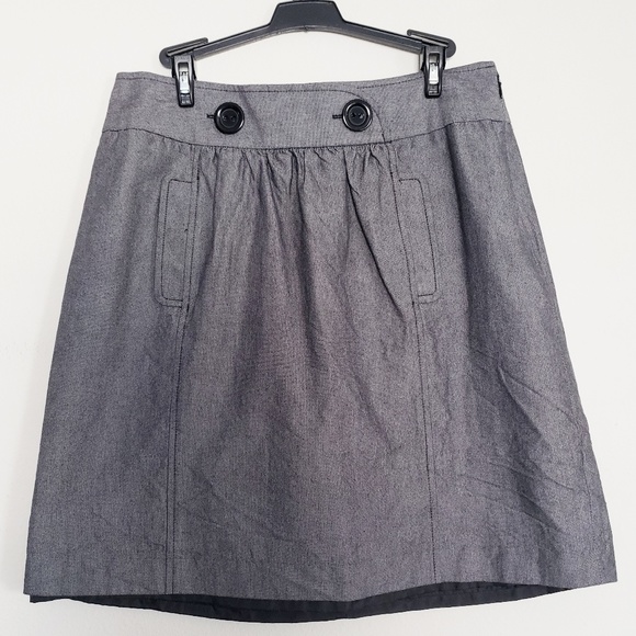 Ann Taylor Dresses & Skirts - NWOT Ann Taylor Front Pocket Gray Skirt Size 12